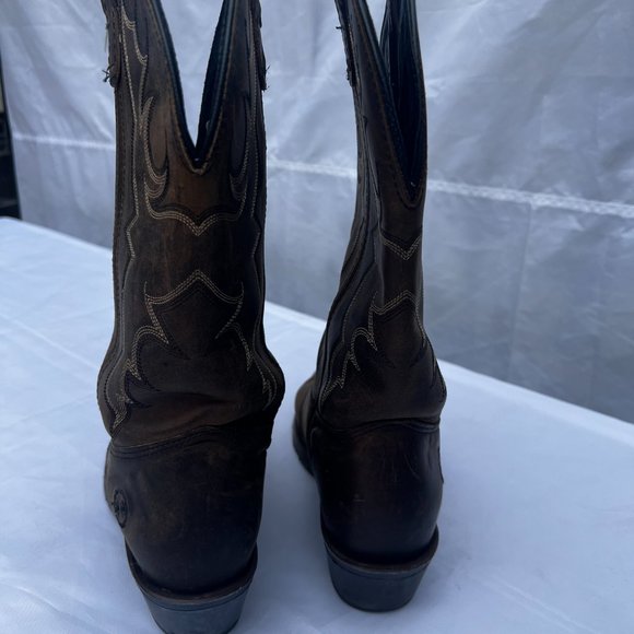Double H DH5173 Boot Oil Resistant Brown Leather Western Cowboy Boots Size 9M - Picture 6 of 12